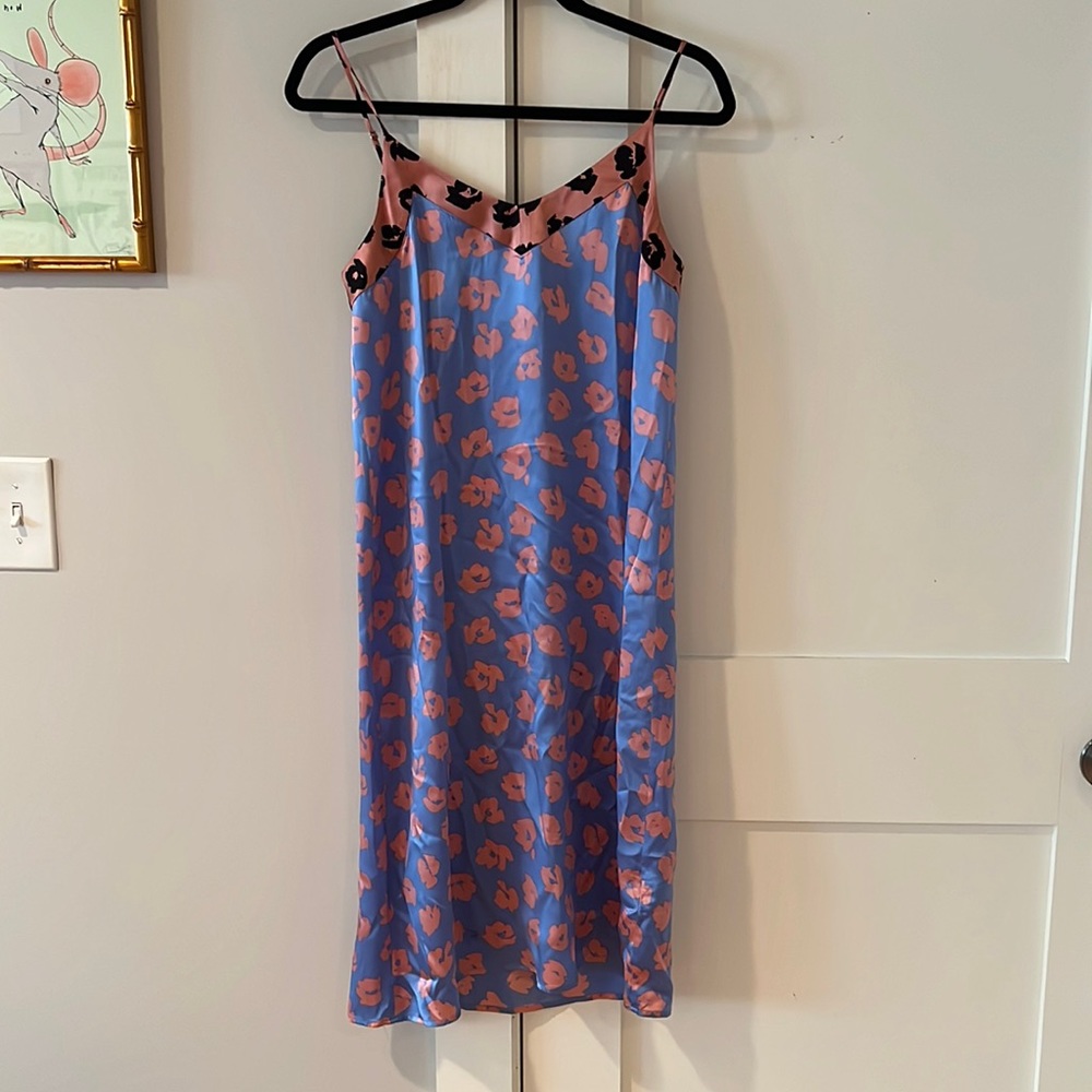 Equipment Silk Multi Colored Midi Dress